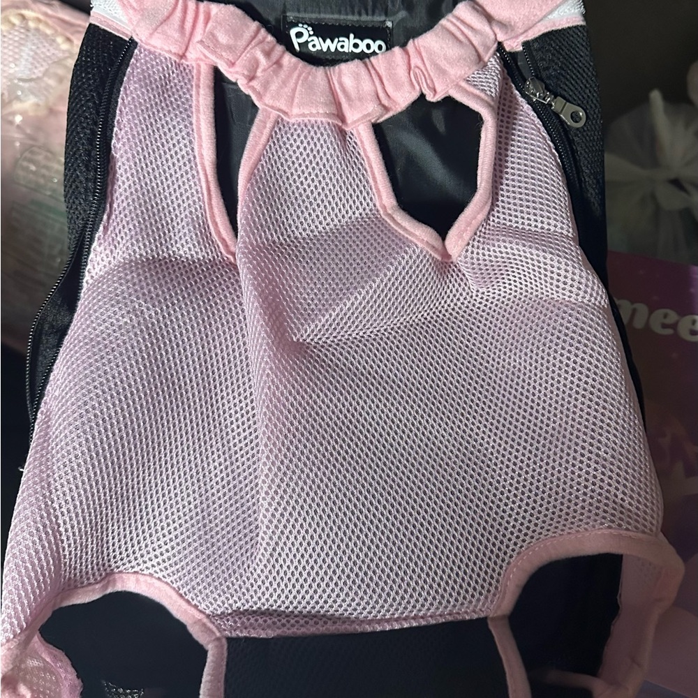 Pawaboo XL Pet Carrier Backpack, Adjustable Front Cat Dog Travel New Pink